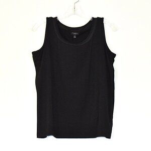 Talbots Woman Petites Black Sleeveless Pullover Top Size XP
